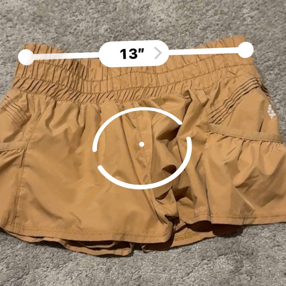 Free People Movement’s The Way Home High-Waisted Shorts in Mustard Sz: XS - Picture 9 of 10